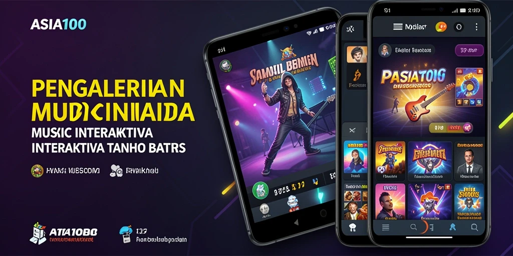 Screenshot gameplay ASIA100 menampilkan pengguna bermain musik interaktif.