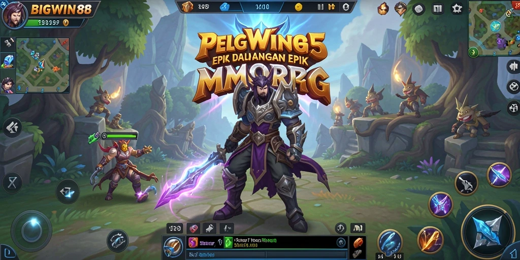 Tampilan aksi seru dalam gameplay MMORPG BIGWIN88.