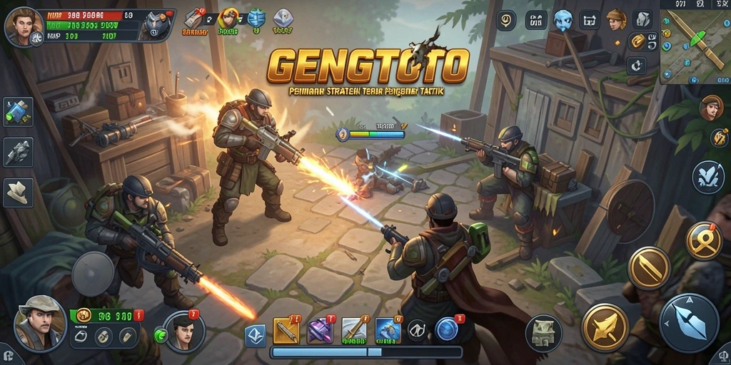 Tangkapan layar GENGTOTO yang menampilkan aksi strategis yang intens.