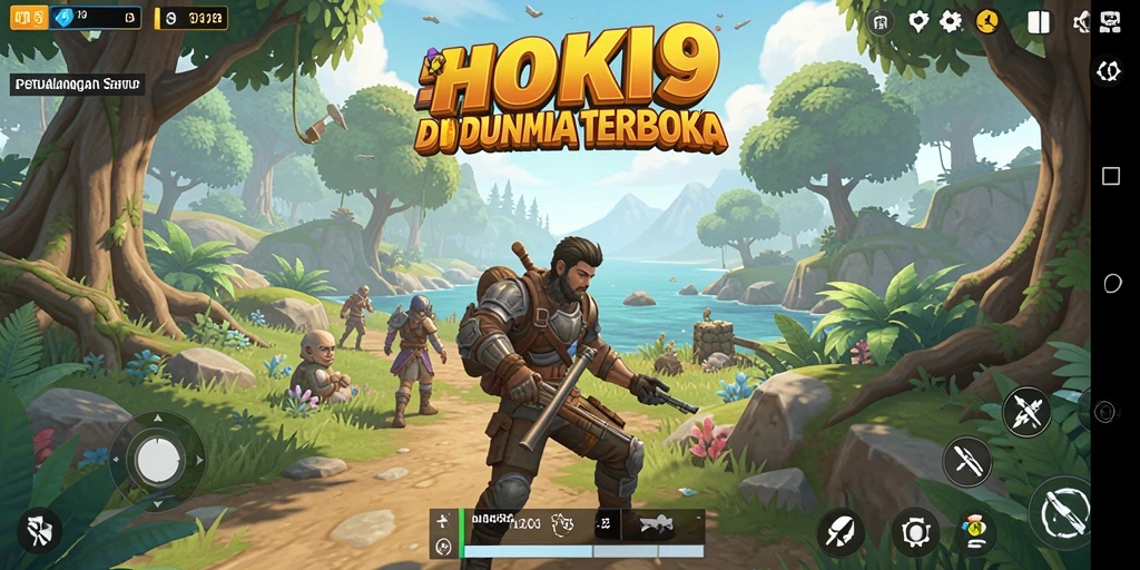 Screenshot gameplay HOKI9 menampilkan petualangan seru di dunia terbuka.