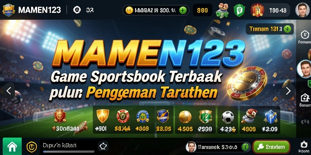 Screenshot MAMEN123 menampilkan antarmuka taruhan olahraga yang dinamis.