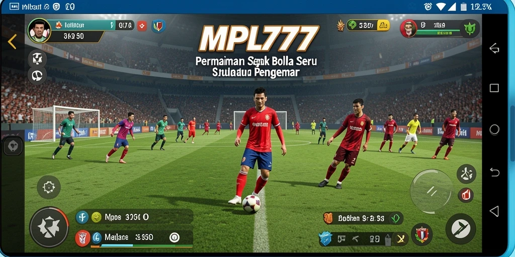 Screenshot gameplay MPL777 menampilkan aksi seru pertandingan sepak bola.