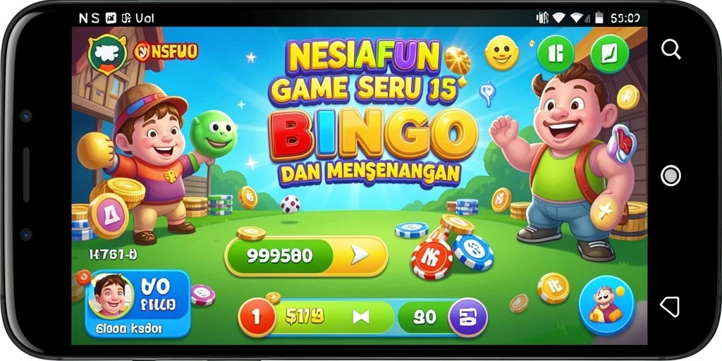 Screenshot gameplay NESIAFUN dengan aksi Bingo yang seru.