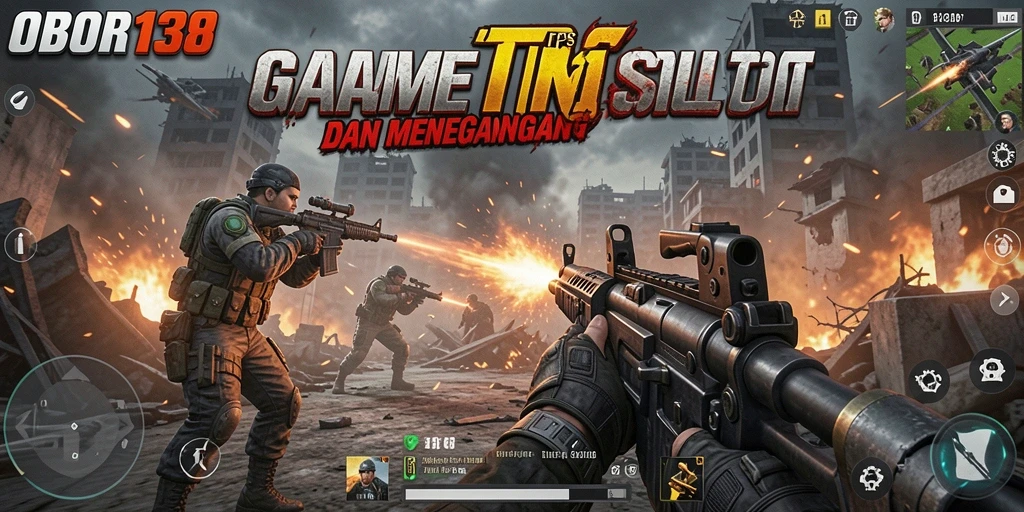 Tampilan gameplay OBOR138 dengan aksi seru di TPS.