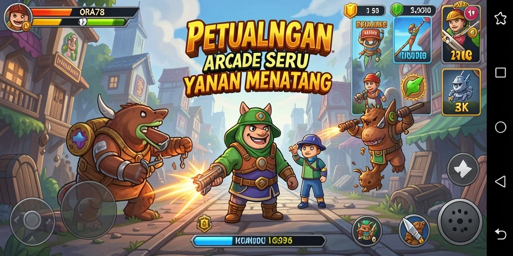 Tampilan gameplay seru dari ORA78 yang menantang.