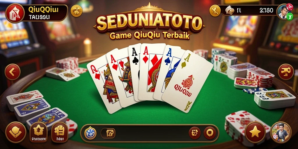 Gameplay SEDUNIATOTO yang menarik dengan kartu QiuQiu.
